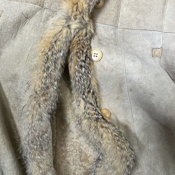 SHEARING REAL FUR LINED COAT SIZE M - Picture 11 of 16
